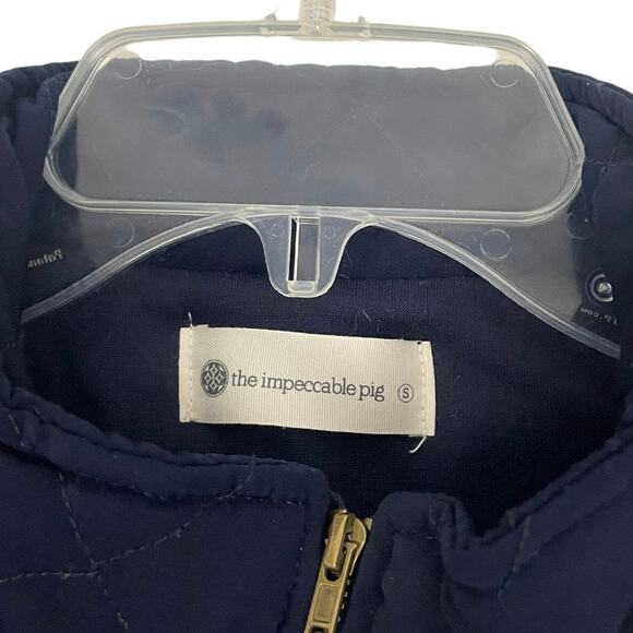 The Impeccable Pig Navy Blue Zip Up Puffer Vest - Picture 8 of 8